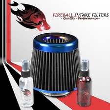 Kit de filtro de admisión de aire frío reutilizable de alto rendimiento de alto flujo de 3" negro para BMW