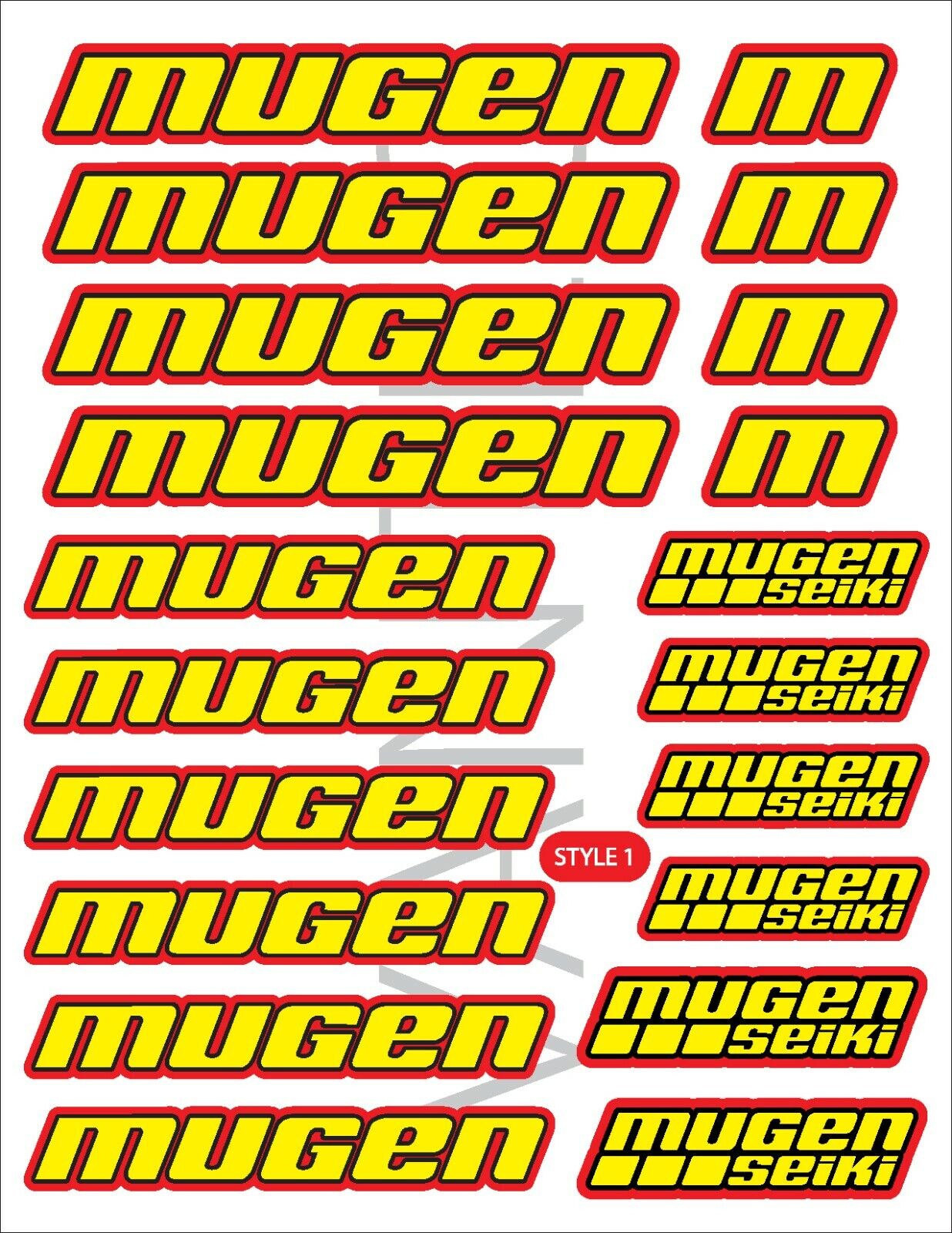Mugen Seiki RC Sticker Decal buggy cars truck MBX8 MBX8T