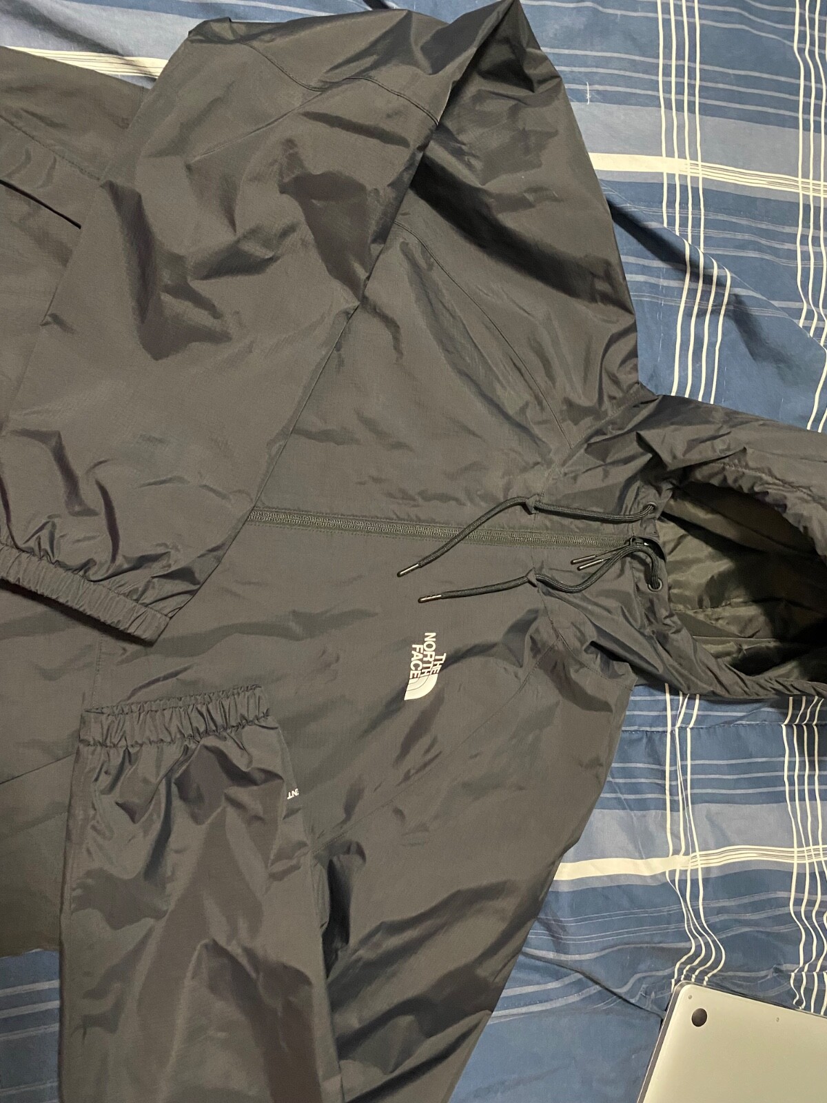 North Face Mens Antora Hooded Jacket Black Large 2024 Waterproof Windproof