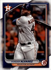 2024 Bowman Base Paper Yordan Alvarez #53 Houston Astros MLB Baseball Card