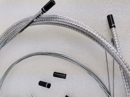 JAGWIRE BRAIDED SILVER LEX SL SHIFTER HOUSING CABLE KIT FITS SHIMANO CNC CAPS - Picture 4 of 7