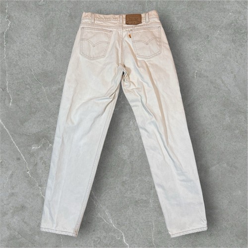 VTG 90s Levis 550 Jeans 29x30 (32Tag) Orange Tab Cream Denim USA Tapered Relaxed