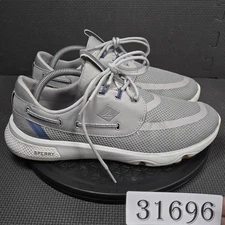 Sperry Shoes Mens Size 10.5 Gray Boat Mesh Sneakers Quick Dry Water STS23916