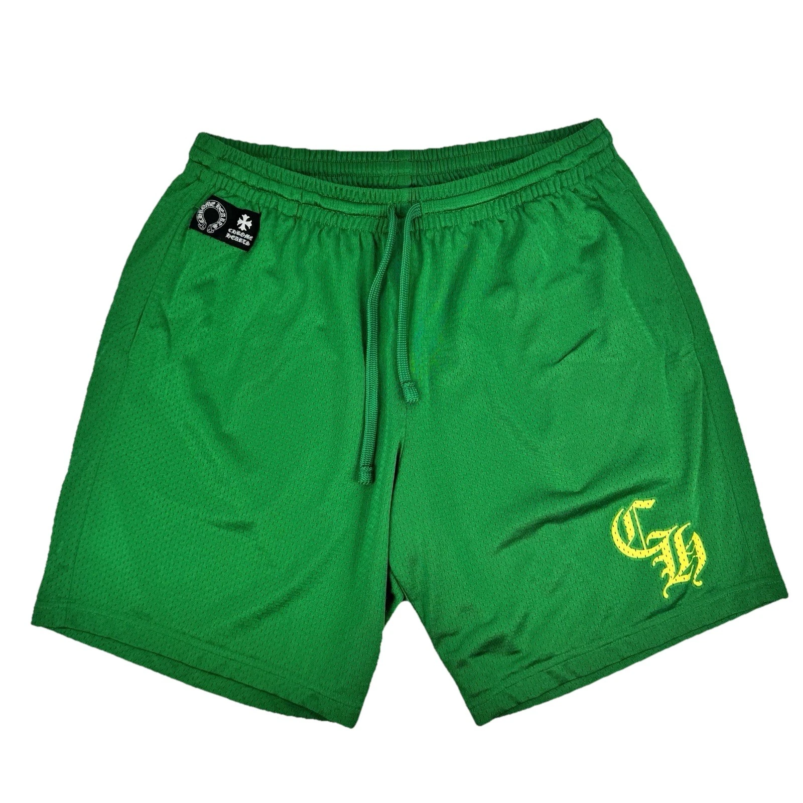 Chrome Hearts - Logo Print Mesh Shorts Size: L