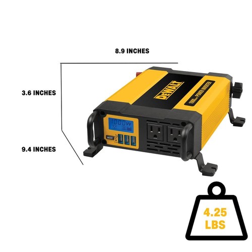 DEWALT 1000-Watt Portable Car Power Inverter (No accessories OR stand) - Picture 5 of 10