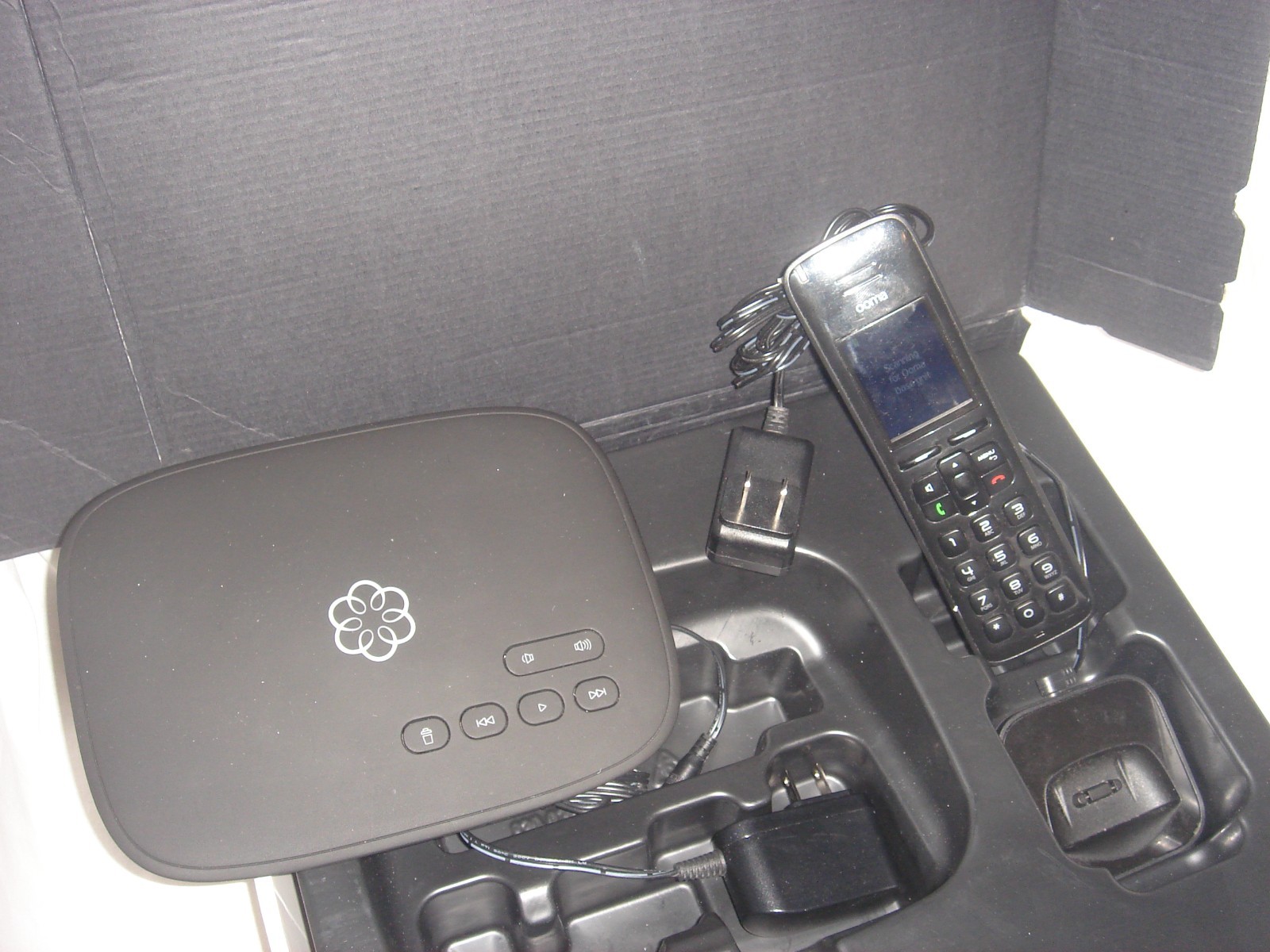 Ooma Telo Air Internet Home Phone Service w Cordless Handset Phone! 