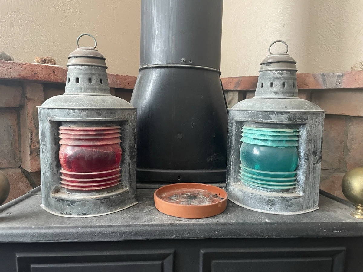 金属和玻璃主要古董航海灯具和照明| eBay