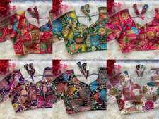 Saree Blouse Readymade Designer Sari Choli Indian Party Wear Bollywood Dress