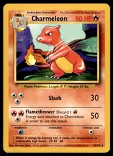Charmeleon 24/102 Uncommon Base Set Unlimited Pokemon Moderately Played