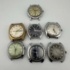 Timex Electric Quartz Vintage Lot of 7 Men’s Watches As Is For Parts / Repair