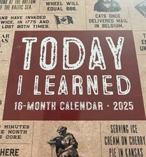 TODAY I LEARNED - 2025 WALL CALENDAR - BRAND NEW - 45121 - Willow Creek Press