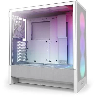 Nzxt H5 Flow Rgb Mid Tower Case White E-Atx/Atx/M-Atx/M-Itx