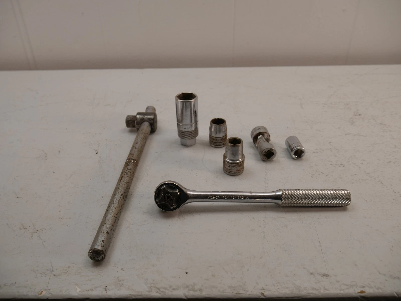 Vintage Mixed Lot of 7 S-K Ratchet Needs Repair Sockets Breakover READ