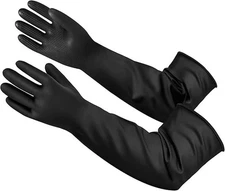 Chemical Resistant Long Gauntlet Gloves, Reusable Heavy Duty, Sizes 22", 18", 14