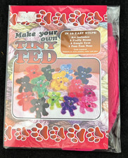 Miniature Teddy Bear Kit Various Colours Make Your Own Tiny Bear Pink
