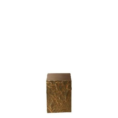 Small Crumpled Pedestal Gold Statue Theme Decor Prop Egyptian Display Item