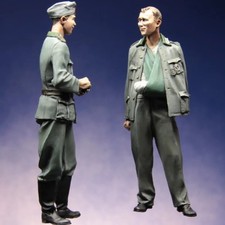 1/35 WWII German Soldiers Wounded RESIN FIGURE MODEL KIT Unassembled Unpainted