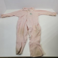 Vintage Babygro Footed Pink Sleeper Size Small 12 Months