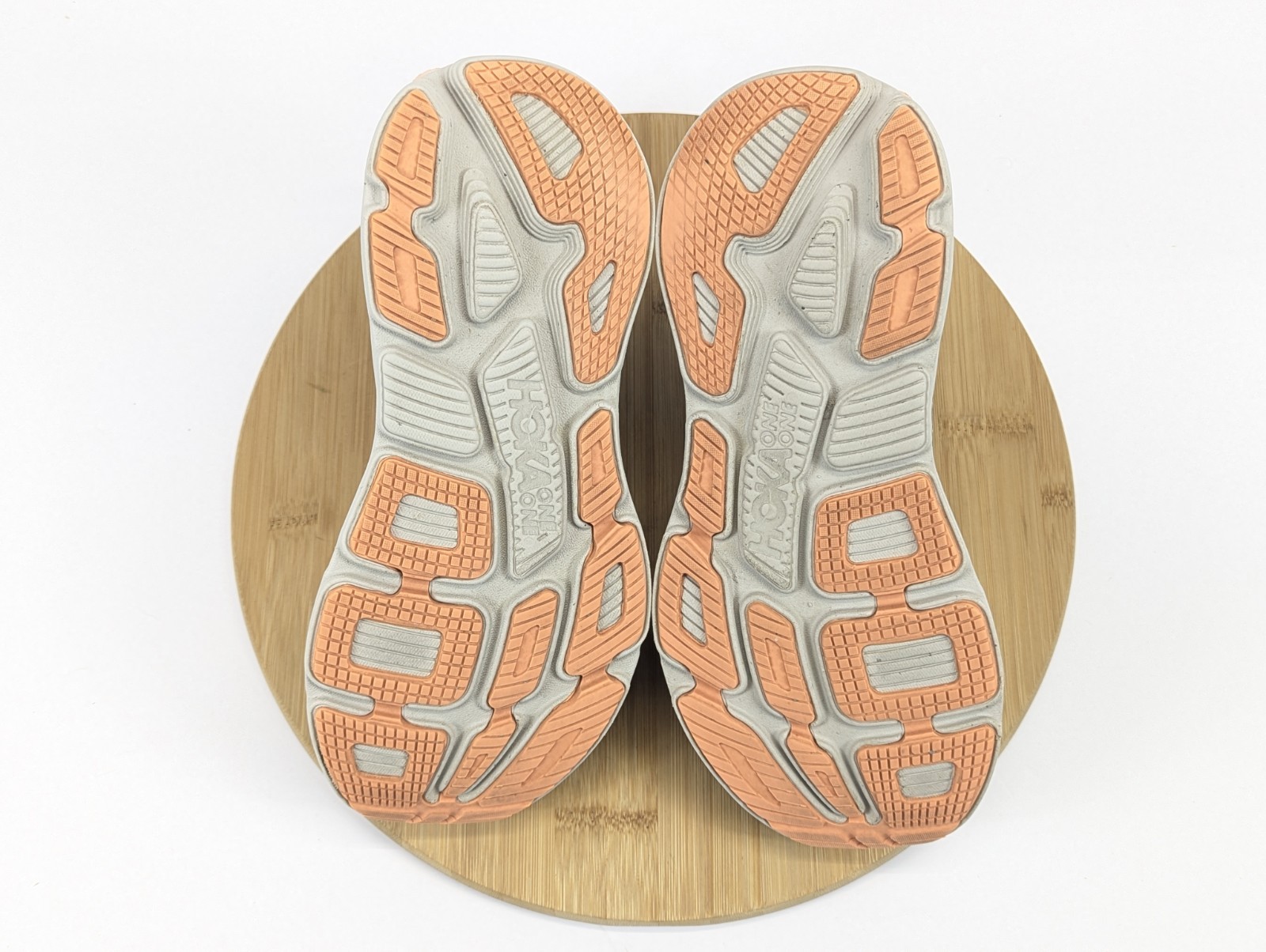 Hoka Bondi 7 Womens Sneakers Size 8 Gray Peach Shoes Running Athletic Trainer  thumbnail 11