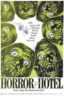 HORROR HOTEL 16MM FEATURE  (ABRIDGEMENT) CHRISTOPHER LEE B&W DUPE  800'
