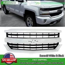 For 2016-18 Chevrolet Silverado 1500 Z71 High Country Front Grille Summit White