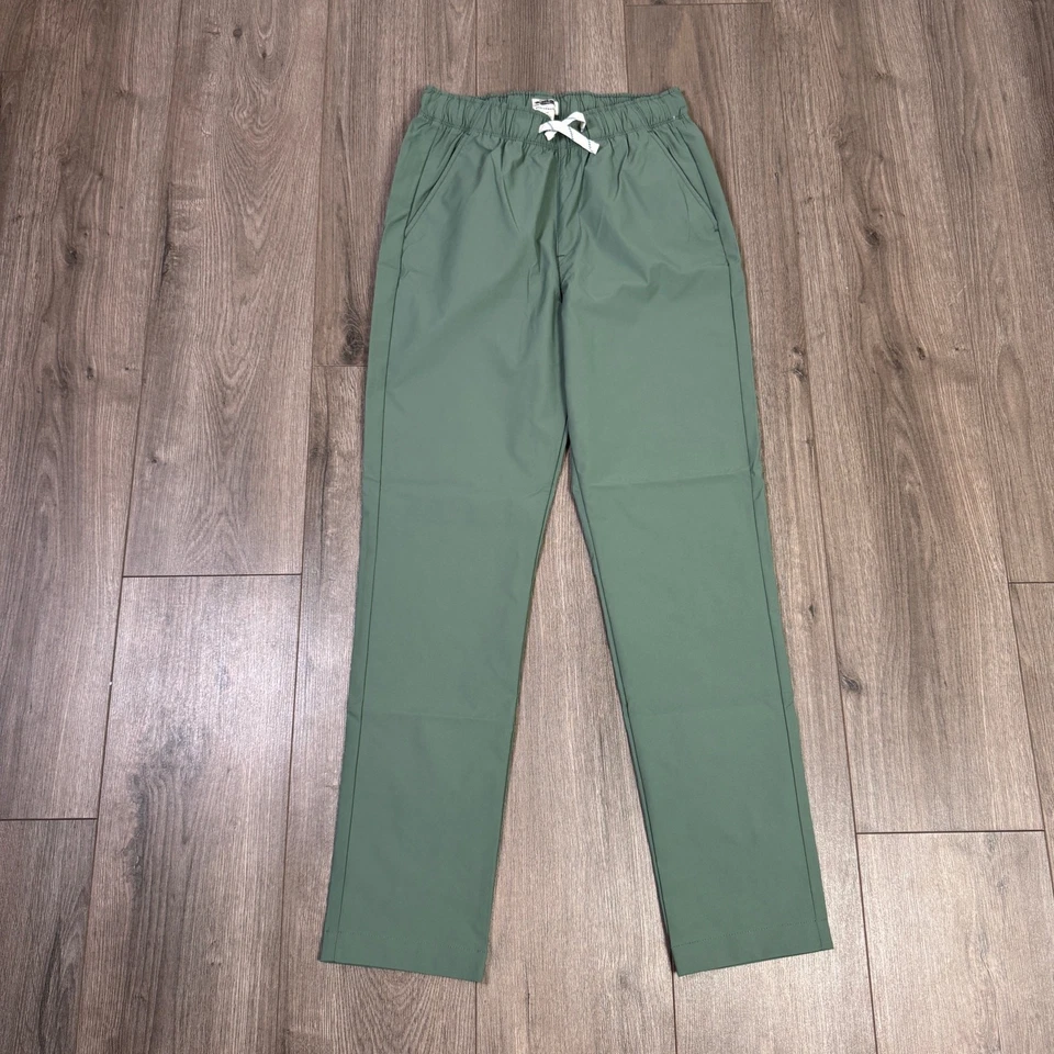 Pantalones Crewcuts by J.Crew Pull-On Tech para niños talla 16 verde azulado cintura elástica Foto 2 de 4