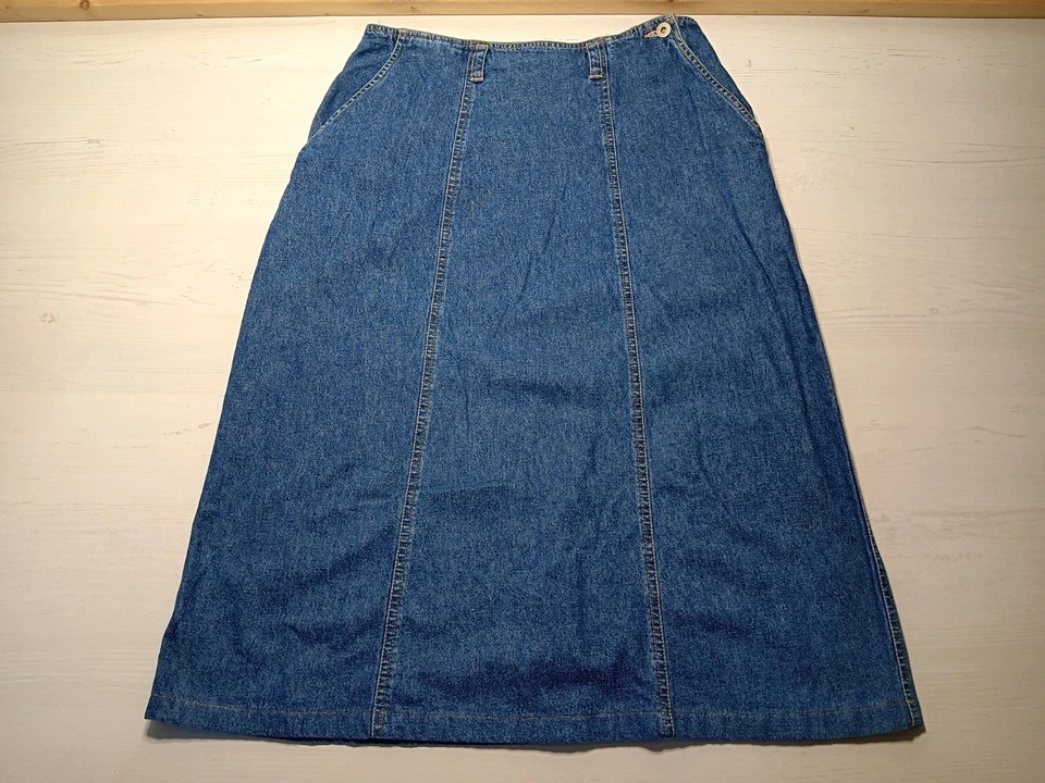 Maxi Falda Vaquera Vintage Años 90 Y2K Festival 12 Lizwear Modesta Ver Medidas Foto 2 de 4