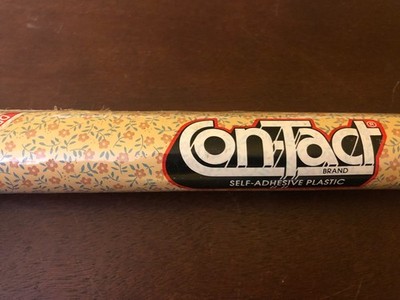 Vintage 1988 Con-Tact Brand Country Calico 9843 Floral Self-Adhesive Plastic