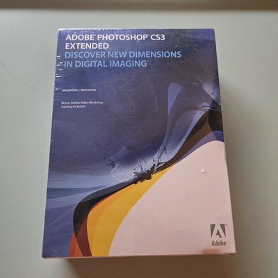 Adobe Photoshop CS3 Extended New Sealed Macintosh Education Training