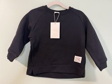 Zara Kids Black Fleece Sweatshirt Pullover 3 Years 98 cm Cotton Blend NWT
