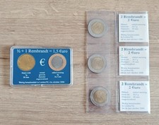 Münset 1/2, 1 und 3x 2 Rembrandt/Euro - Leiden - 400 Jahre Rembrandt 2006