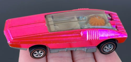 Vintage Hot Wheels Redline 1970 Hot NUKE Pink Whip Creamer - WHITE Int, BLINGER!