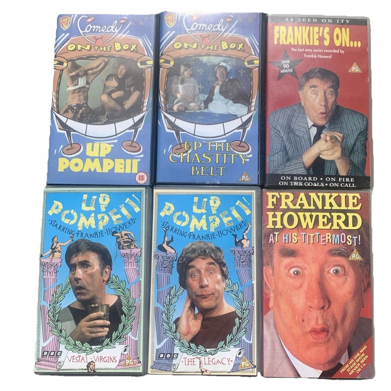 6 Frankie Howerd VHS Video Up Pompeii The Chastity Belt PLEASE READ DESCRIPTION