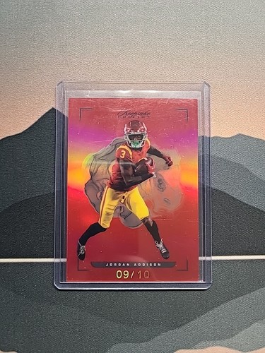 2022 Keepsake Football Edition JORDAN ADDISON #25 Red /10 SSP Vikings - Picture 11 of 11