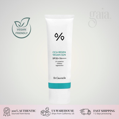 Dr. Ceuracle Cica Regen Vegan Sun SPF 50+ PA++++ 50ml |Soothing Korean Sunscreen