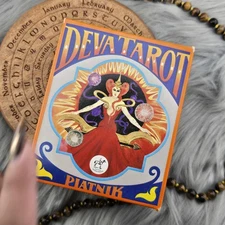 Deva Tarot by Piatnik 93 Card Tarot Deck With Little White Book And Box - USED