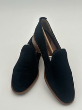 Franco Sarto  Jeena  Loafer Women's Genuine Suede Leather Shoes Black  NEW 8.5