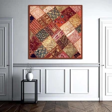 Indian Patchwork beads Tapestry Vintage Wall Hanging Vintage Wall Art Tapestry