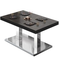 BM | Bistro Loungetisch | B:T:H 120 X 70 X 41 Cm | Wenge / Edelstahl | Bistro...