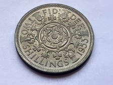 Florin 2 Shilling Coin 1953 Queen Elizabeth II Uncirculated Sealed Pack UNC