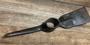 Vintage 5 LB Mexico Forged Mattock Pick Axe Head Heavy Duty Garden Tool