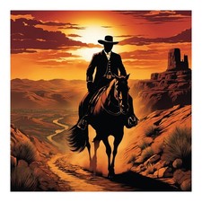 Domnpes Western Cowboy Diamond Art Kits for 11.8 x inches, Multicolored