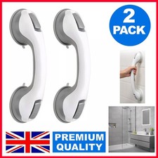 2X SAFETY SUPPORT HAND RAIL HANDLE BAR GRIP GRAB SUCTION BATH BATHROOM SHOWER &trade;