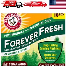 Essential Oils Cedarwood Clumping Cat Litter 18lb - Long-Lasting Freshness