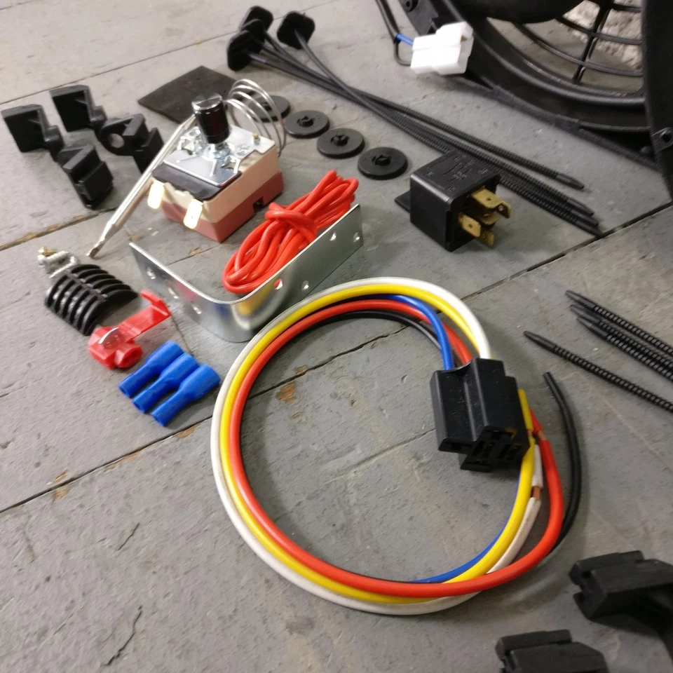 1963-85 GM E Cuerpo 10" 1019 CFM Ventilador de refrigeración Kit de interruptor de temperatura fija plataforma 405 V8 Foto 4 de 4