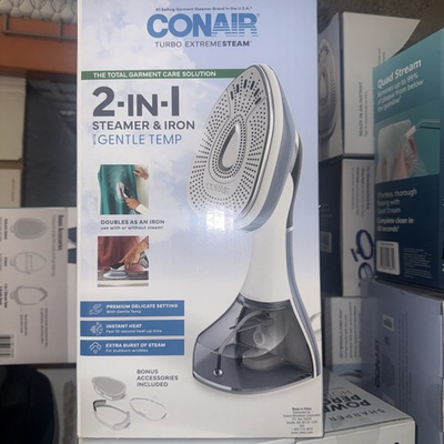 #ad #ad Conair Turbo Extremesteam 2 in 1 Steamer amp; Iron with Gentle Temp Accessories $29.99