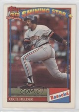 1991 Topps Bazooka Shining Stars Cecil Fielder #8 12qj