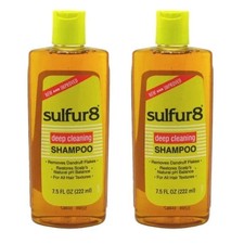 2 BOTTLES Sulfur8 Deep Cleaning Shampoo 7.5 fl oz EACH NEW