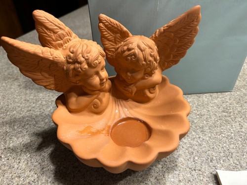 PartyLite Terra Cotta Angel Sconce Votive Candle Holder P8020 Christmas Tealight - Picture 5 of 7