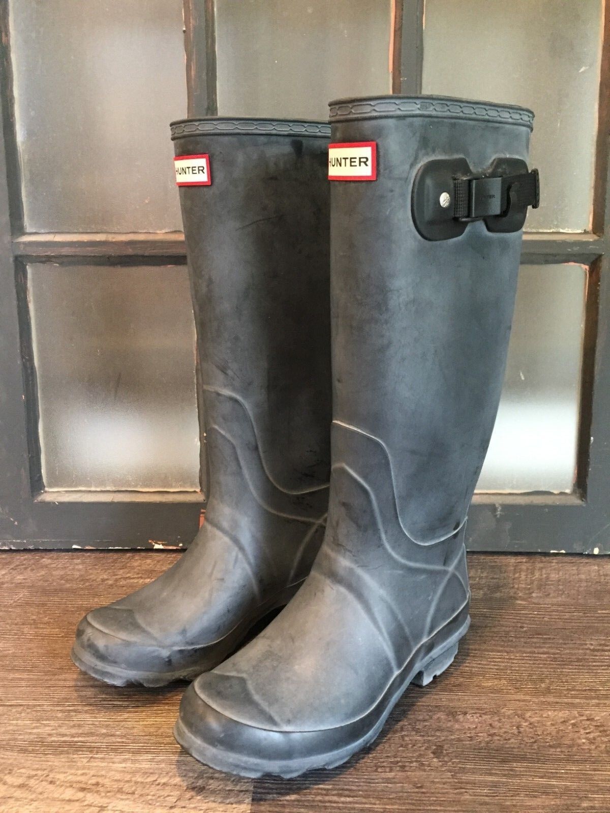 Hunter Original Huntress Matte Black Rain Boots Women… Gem